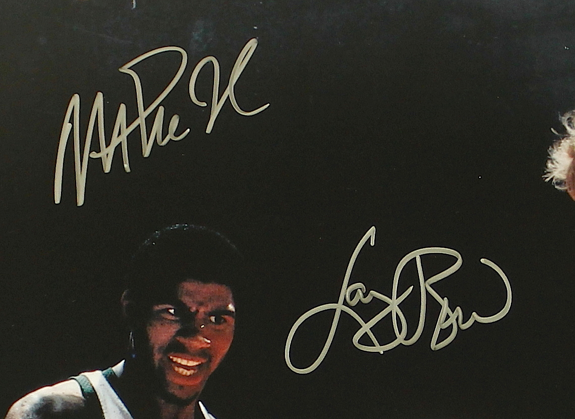 Larry Bird & Magic Johnson Signed NCAA 16x20 Photo (Schwartz COA & Bird Hologram) at PristineAuction.com Larry Bird & Magic Johnson Signed NCAA 16x20 Photo (Schwartz COA & Bird Hologram) at PristineAuction.com