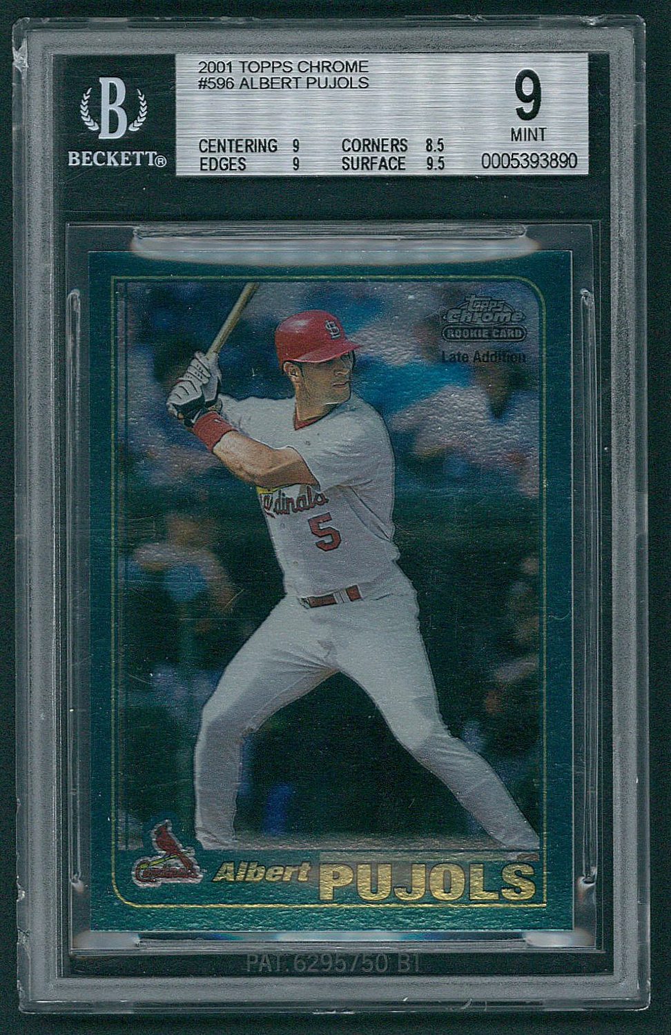 Albert Pujols 2001 Topps Chrome #596 RC (BGS 9) | Pristine Auction