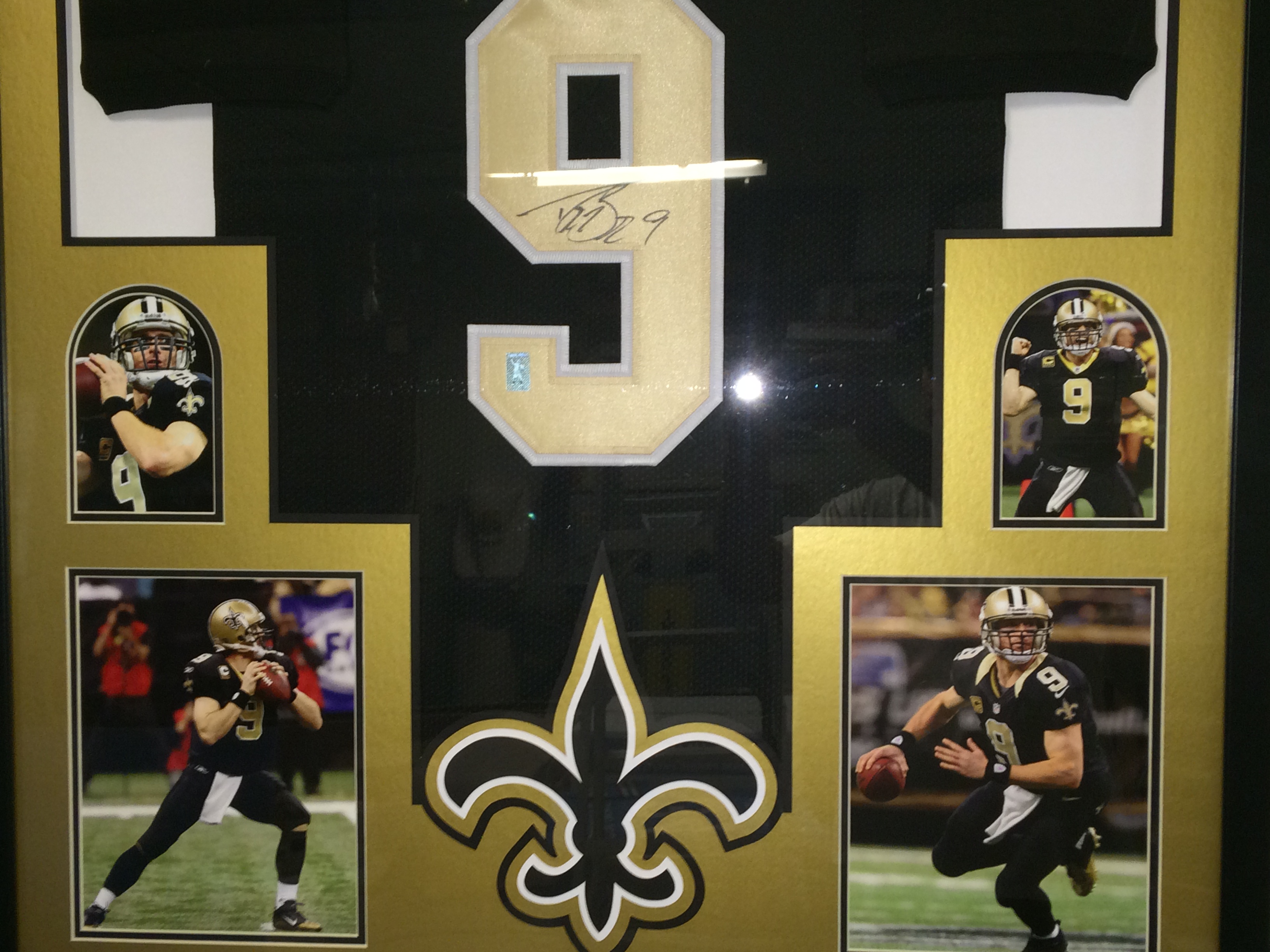Drew Brees Signed Saints 35" x 43" Custom Framed Jersey (GTSM COA) at PristineAuction.com Drew Brees Signed Saints 35" x 43" Custom Framed Jersey (GTSM COA) at PristineAuction.com