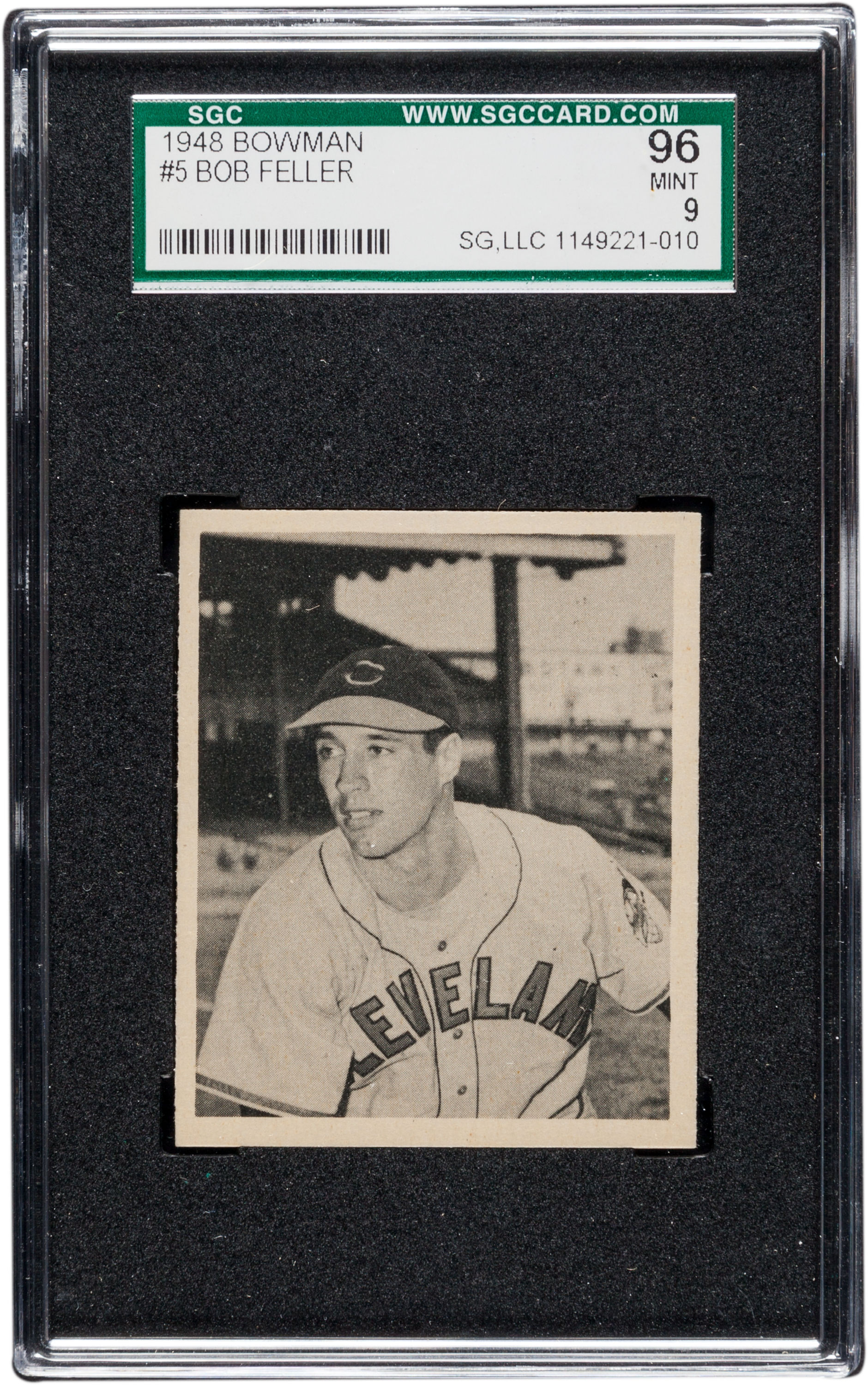 Bob Feller 1948 Bowman #5 Rookie Card (SGC 9) at PristineAuction.com Bob Feller 1948 Bowman #5 Rookie Card (SGC 9) at PristineAuction.com