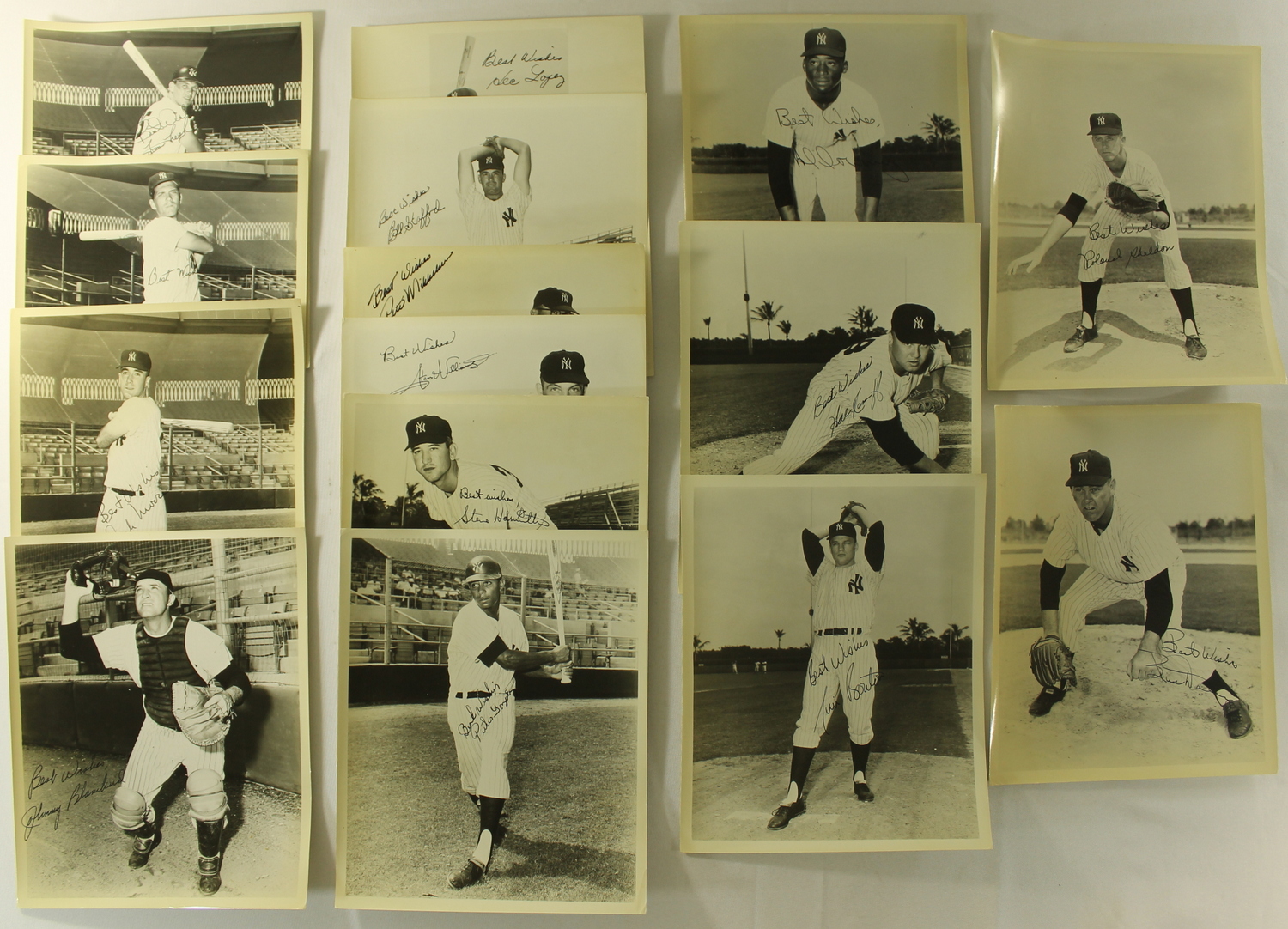 Lot of (15) Vintage 1963 Yankees Signed Team-Issued Photos Including Roland Sheldon, Bud Daley, Al Downing, Hal Reniff, Phil Linz (PA LOA) at PristineAuction.com Lot of (15) Vintage 1963 Yankees Signed Team-Issued Photos Including Roland Sheldon, Bud Daley, Al Downing, Hal Reniff, Phil Linz (PA LOA) at PristineAuction.com