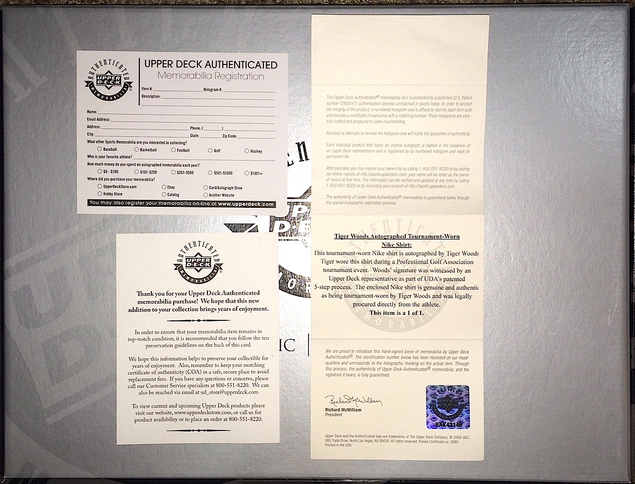 Tiger Woods Signed Tournament Used Black Nike Golf Shirt #1/1 (UDA COA) at PristineAuction.com Tiger Woods Signed Tournament Used Black Nike Golf Shirt #1/1 (UDA COA) at PristineAuction.com