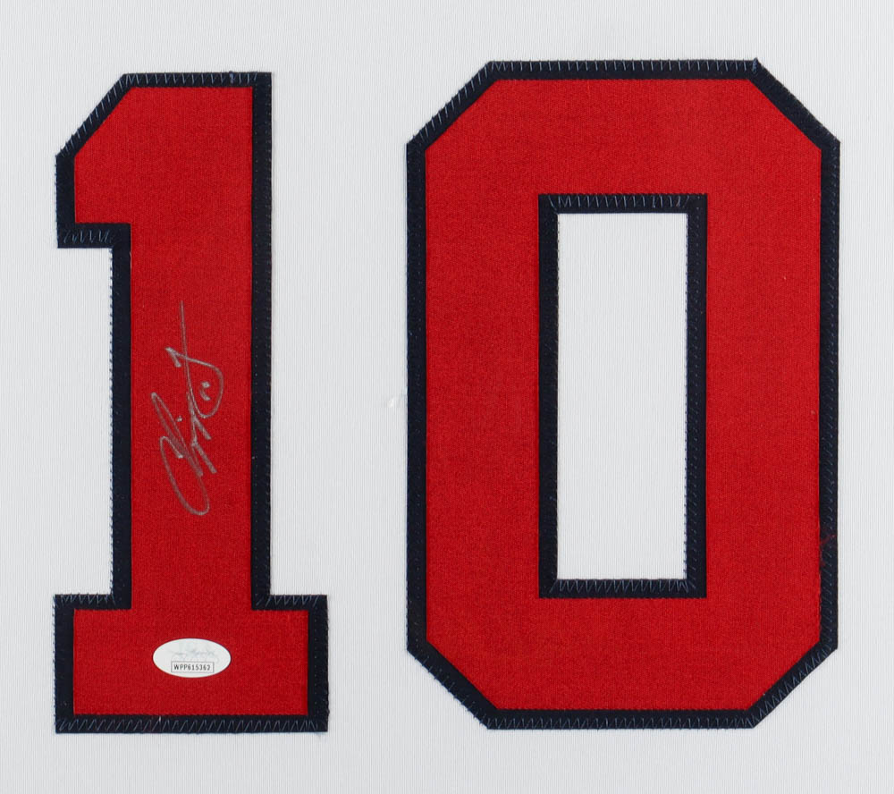 Chipper Jones Signed Custom Framed Jersey Display (JSA) at PristineAuction.com Chipper Jones Signed Custom Framed Jersey Display (JSA) at PristineAuction.com