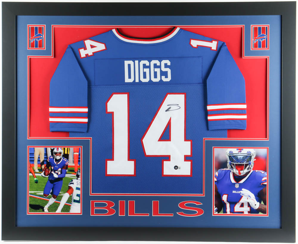 Stefon Diggs Signed Custom Framed Jersey Display (Beckett) at PristineAuction.com Stefon Diggs Signed Custom Framed Jersey Display (Beckett) at PristineAuction.com