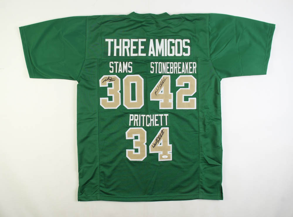 Frank Stams, Michael Stonebreaker & Wes Pritchett Signed Jersey (JSA) at PristineAuction.com Frank Stams, Michael Stonebreaker & Wes Pritchett Signed Jersey (JSA) at PristineAuction.com