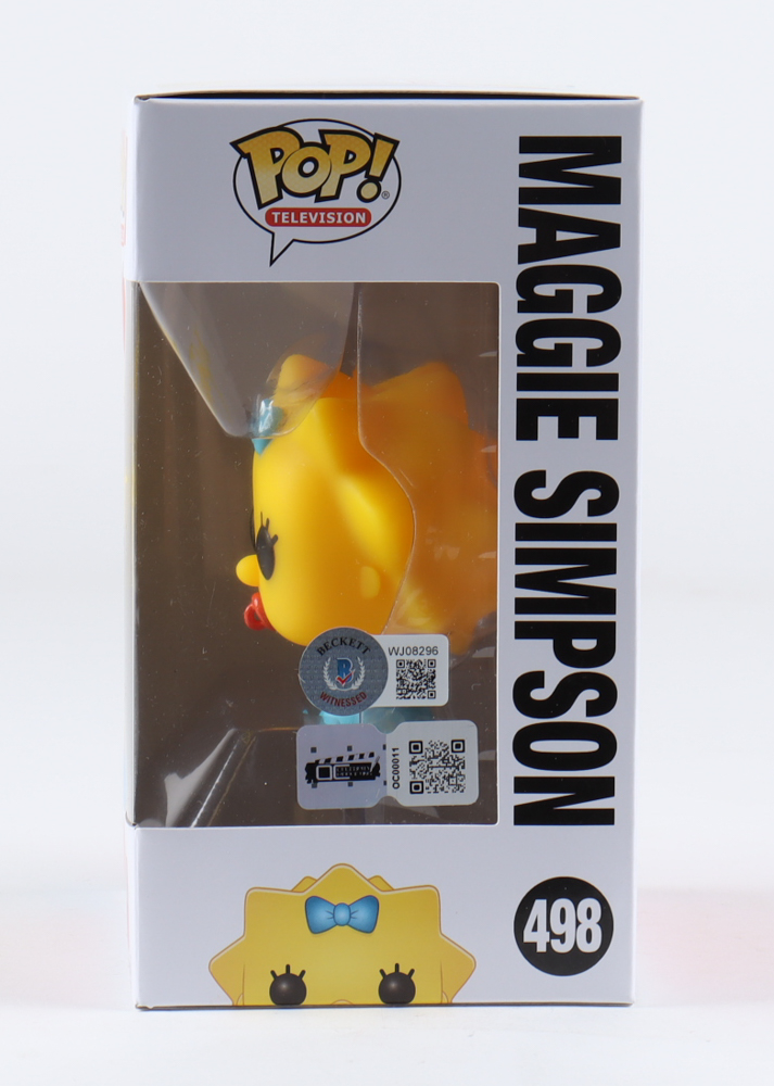 Nancy Cartwright Signed "The Simpsons" #498 Maggie Simpson Funko Pop! Vinyl Figure (Beckett) at PristineAuction.com Nancy Cartwright Signed "The Simpsons" #498 Maggie Simpson Funko Pop! Vinyl Figure (Beckett) at PristineAuction.com