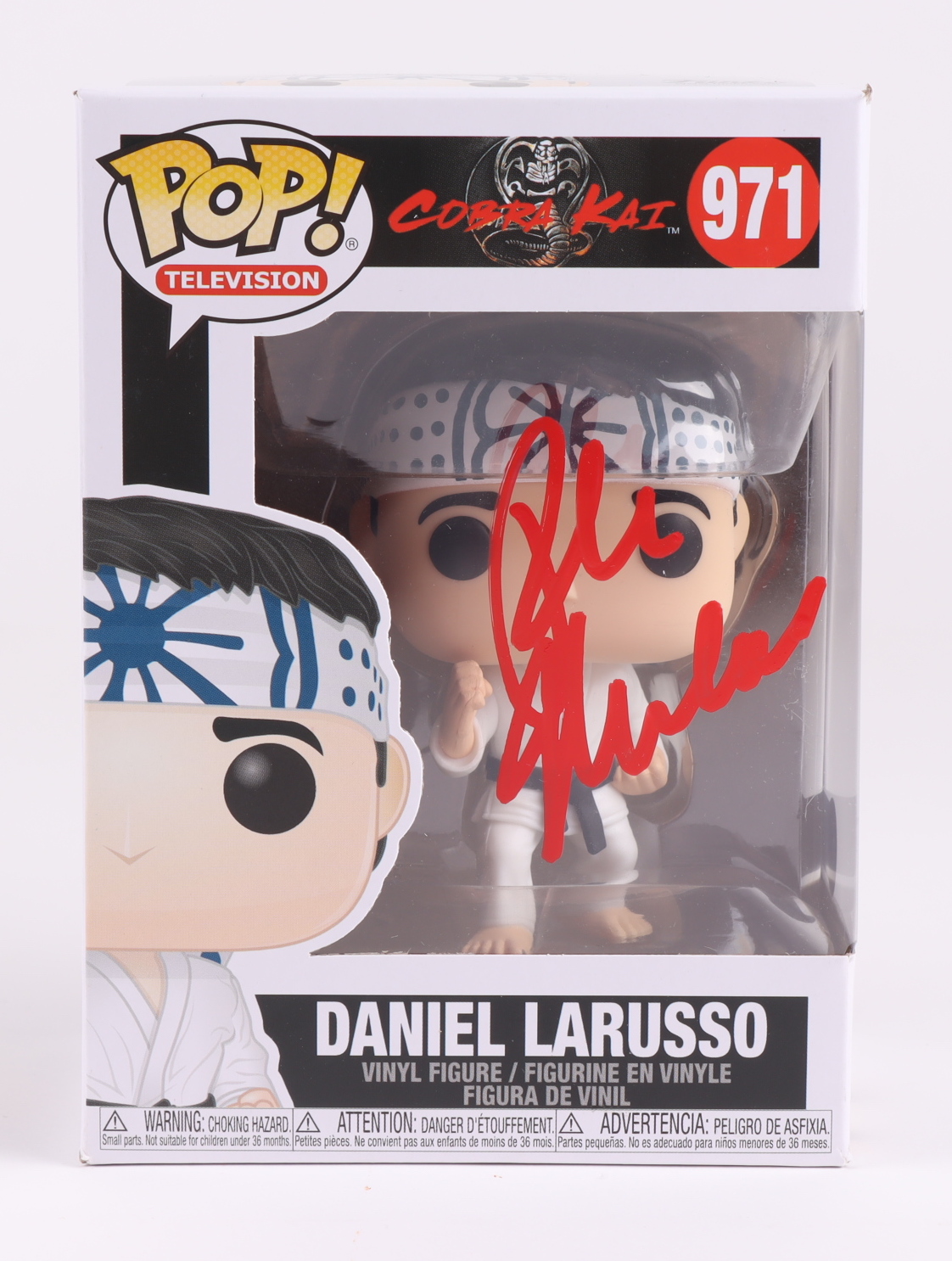 Ralph Macchio Signed "Cobra Kai" #971 Daniel LaRusso Funko Pop! Vinyl Figure (Beckett) at PristineAuction.com Ralph Macchio Signed "Cobra Kai" #971 Daniel LaRusso Funko Pop! Vinyl Figure (Beckett) at PristineAuction.com