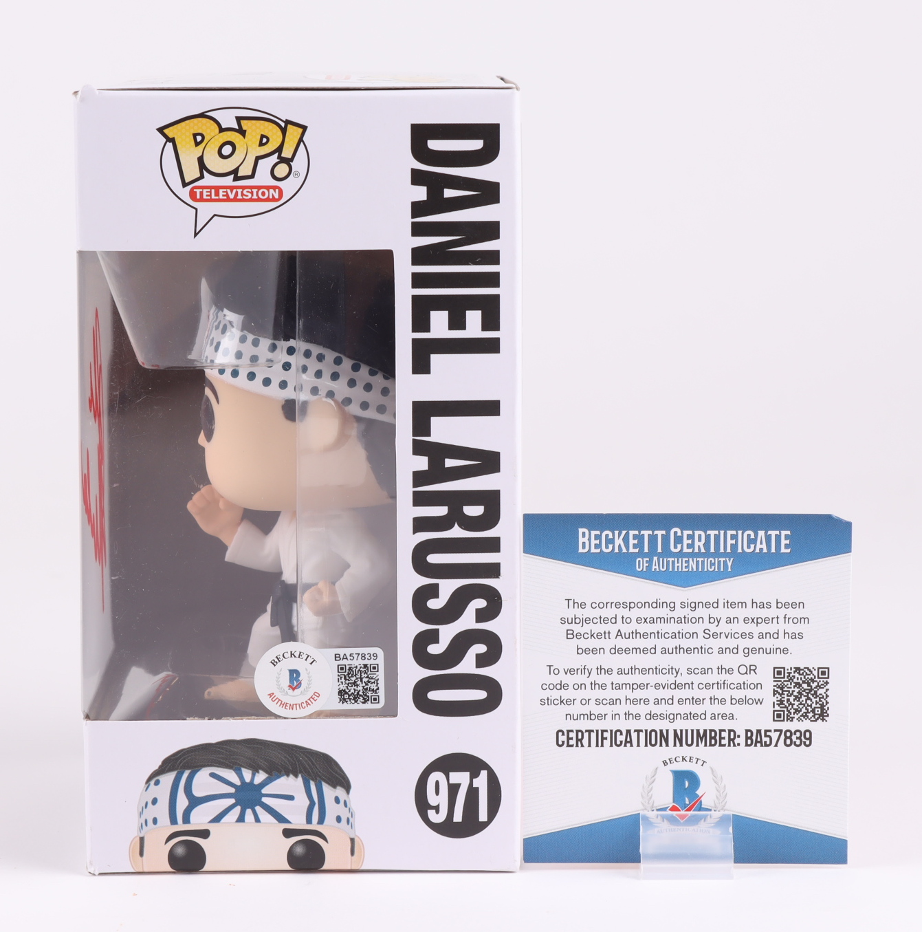 Ralph Macchio Signed "Cobra Kai" #971 Daniel LaRusso Funko Pop! Vinyl Figure (Beckett) at PristineAuction.com Ralph Macchio Signed "Cobra Kai" #971 Daniel LaRusso Funko Pop! Vinyl Figure (Beckett) at PristineAuction.com