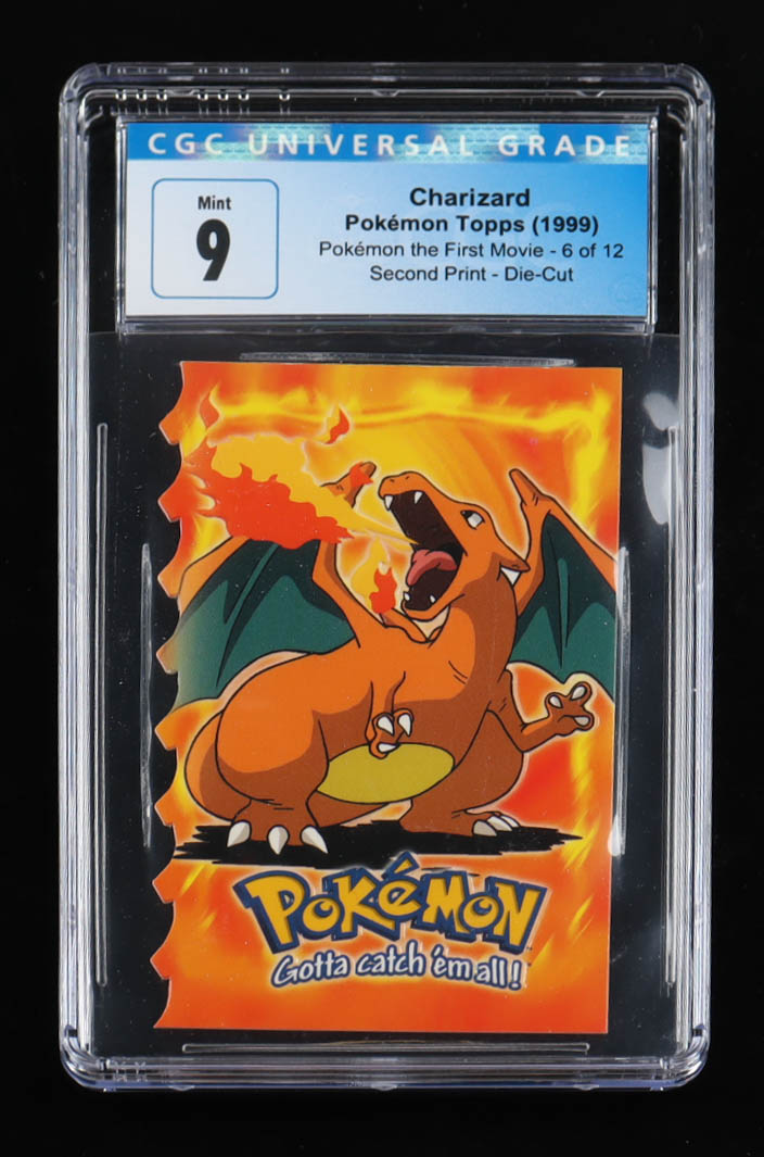 Charizard 1999 Pokemon Movie Animation Edition Blue Evolution Die-Cuts #6 #06 (CGC 9) at PristineAuction.com Charizard 1999 Pokemon Movie Animation Edition Blue Evolution Die-Cuts #6 #06 (CGC 9) at PristineAuction.com