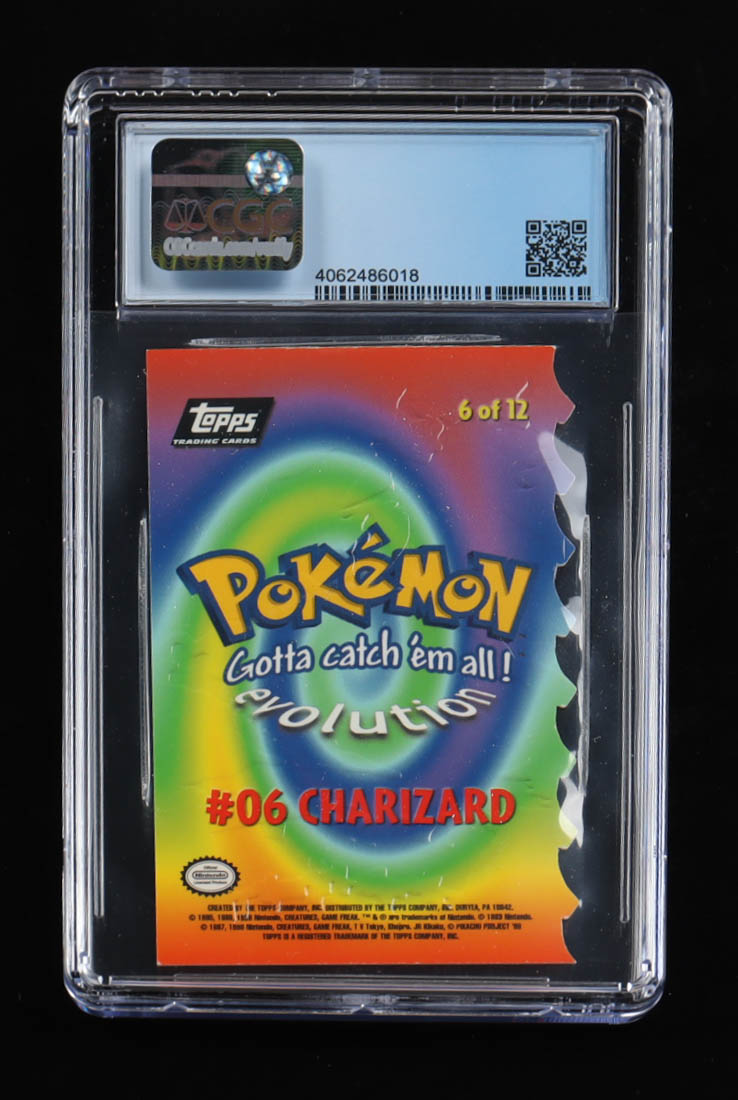 Charizard 1999 Pokemon Movie Animation Edition Blue Evolution Die-Cuts #6 #06 (CGC 9) at PristineAuction.com Charizard 1999 Pokemon Movie Animation Edition Blue Evolution Die-Cuts #6 #06 (CGC 9) at PristineAuction.com