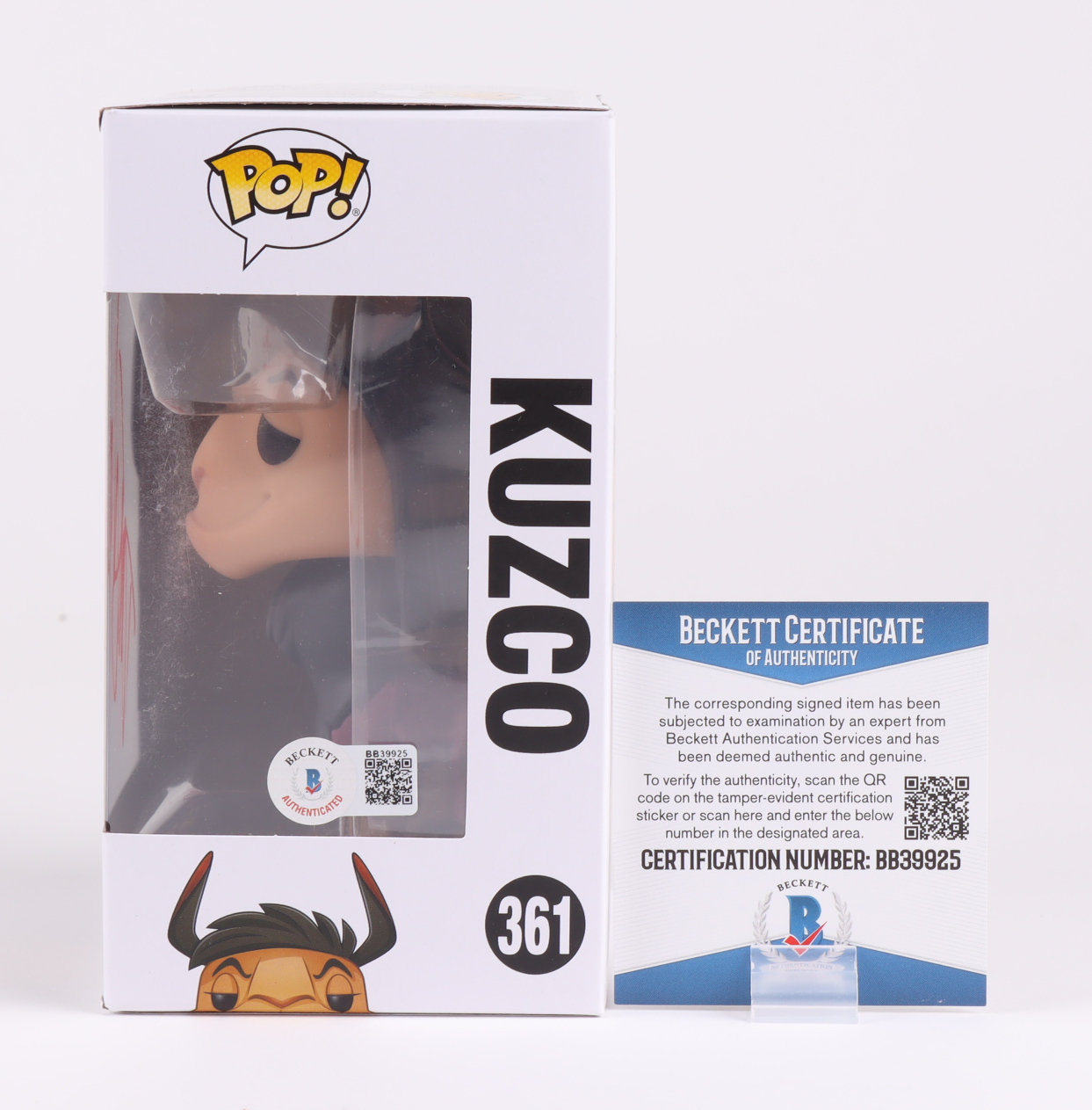 David Spade Signed Disney "The Emperor's New Groove" #361 Kuzco Funko Pop! Vinyl Figure (Beckett) at PristineAuction.com David Spade Signed Disney "The Emperor's New Groove" #361 Kuzco Funko Pop! Vinyl Figure (Beckett) at PristineAuction.com