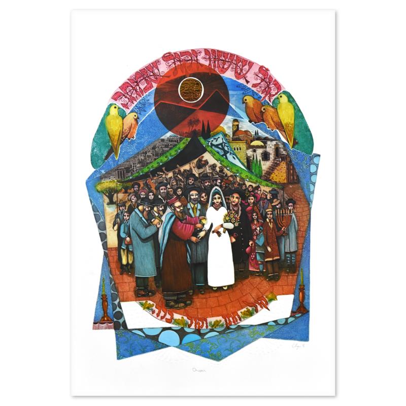 "Chupa" LE 19x28 Lithograph by Amram Ebgi (Artova) at PristineAuction.com "Chupa" LE 19x28 Lithograph by Amram Ebgi (Artova) at PristineAuction.com