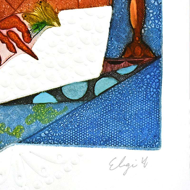 "Chupa" LE 19x28 Lithograph by Amram Ebgi (Artova) at PristineAuction.com "Chupa" LE 19x28 Lithograph by Amram Ebgi (Artova) at PristineAuction.com