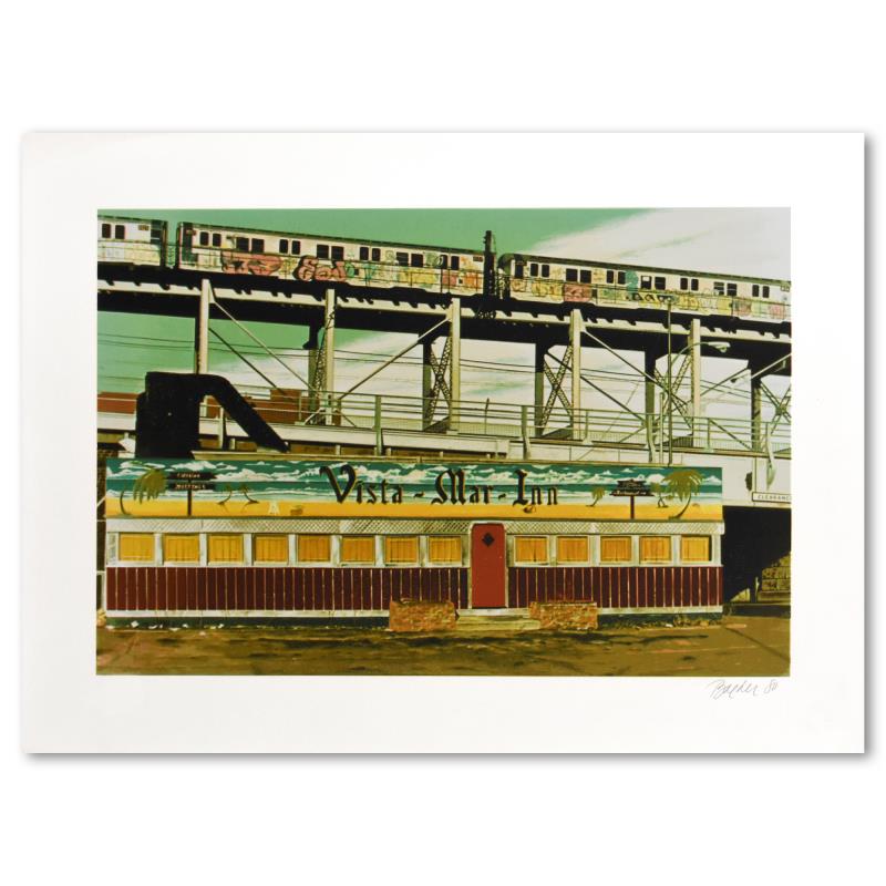 "Vista Mar Inn" LE 30x22 Silkscreen on Somerset Paper by John Baeder (Artova) at PristineAuction.com "Vista Mar Inn" LE 30x22 Silkscreen on Somerset Paper by John Baeder (Artova) at PristineAuction.com