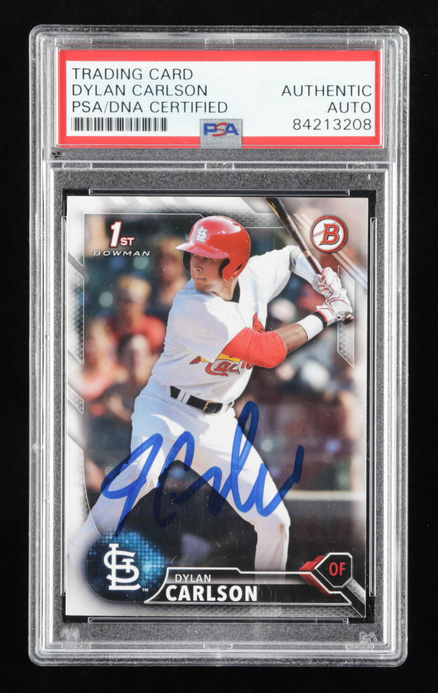 Dylan Carlson Signed 2016 Bowman Draft #BD3 (PSA) at PristineAuction.com Dylan Carlson Signed 2016 Bowman Draft #BD3 (PSA) at PristineAuction.com