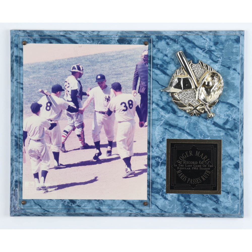 Roger Maris Yankees 12x15 Custom Plaque Photo Display at PristineAuction.com