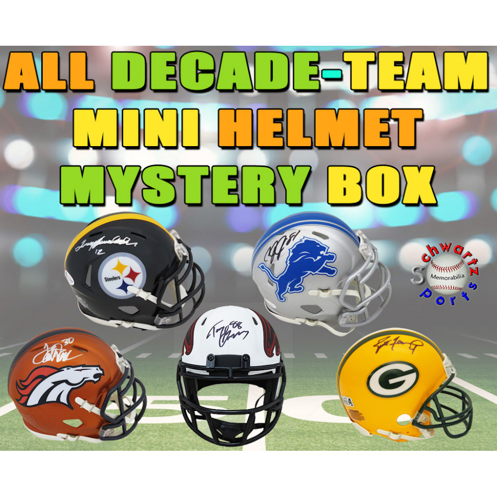 Schwartz Sports AllDecade Team Football Mini Helmet Signed Mystery Box Series 4 (Limited to