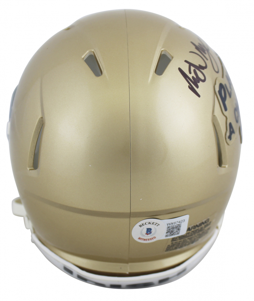 thumbnail image 2 of Notre Dame Fighting Irish Custom Pocket Pro Speed Helmet – Replica Football Mini Helmet 2 of 2