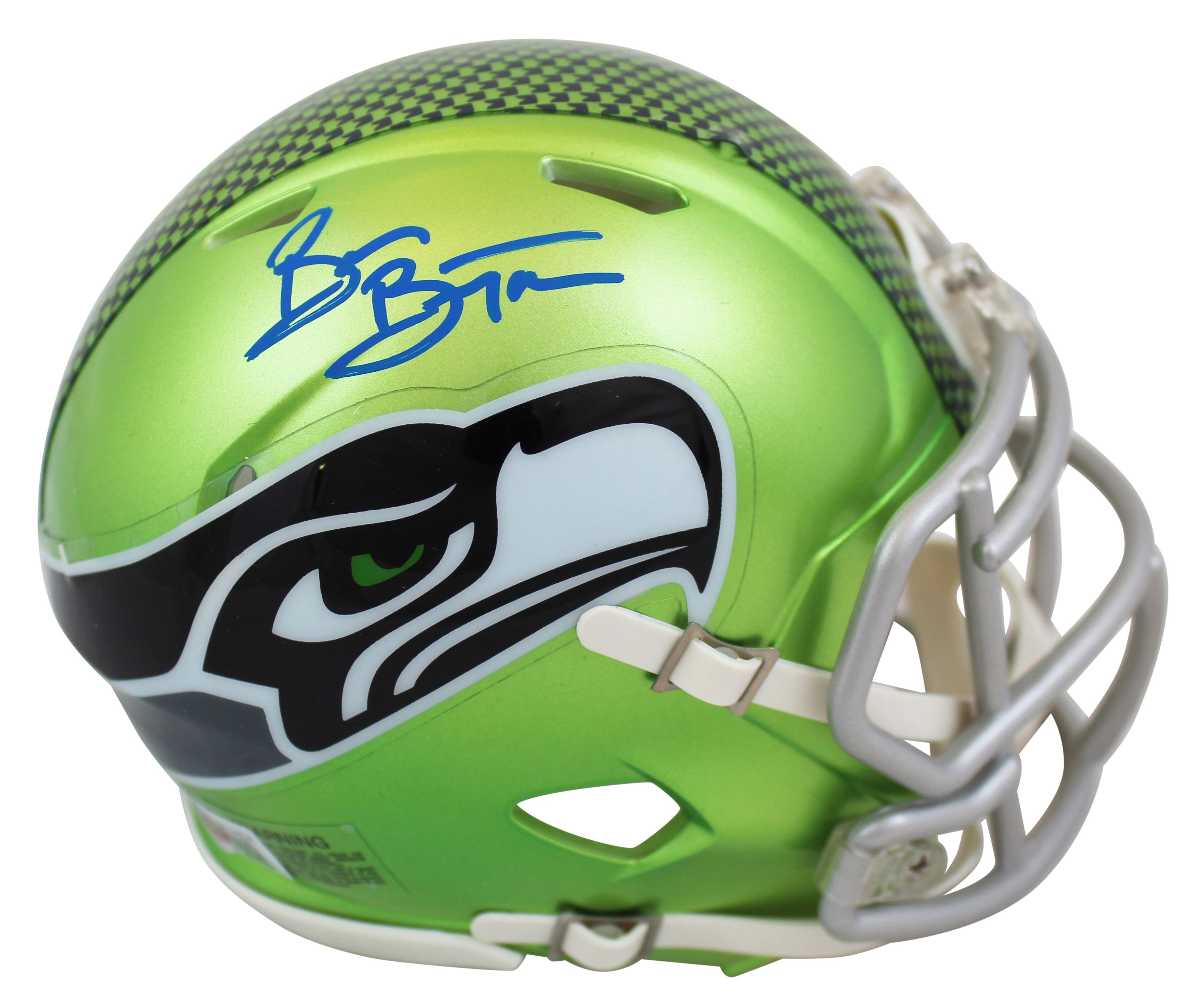 Brian Bosworth Signed Seahawks Flash Alternate Speed Mini Helmet (Beckett) at PristineAuction.com Brian Bosworth Signed Seahawks Flash Alternate Speed Mini Helmet (Beckett) at PristineAuction.com