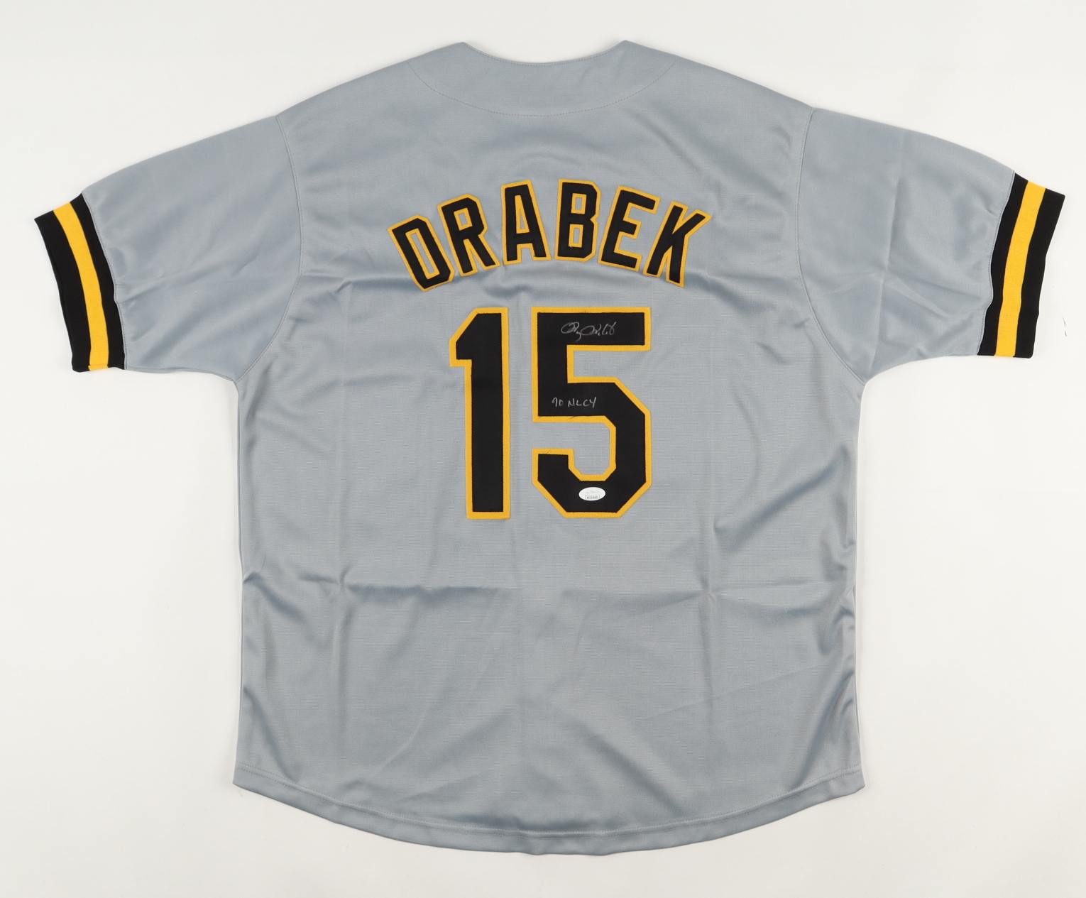 Doug Drabek Signed Jersey Inscribed "90 NL CY" (JSA) at PristineAuction.com Doug Drabek Signed Jersey Inscribed "90 NL CY" (JSA) at PristineAuction.com