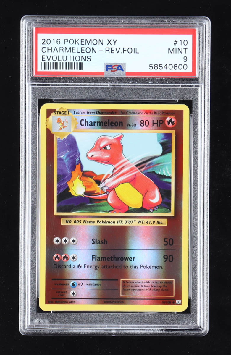 Charmeleon Pokemon 2016 Evolutions #10 Reverse Holo (PSA 10) at PristineAuction.com Charmeleon Pokemon 2016 Evolutions #10 Reverse Holo (PSA 10) at PristineAuction.com