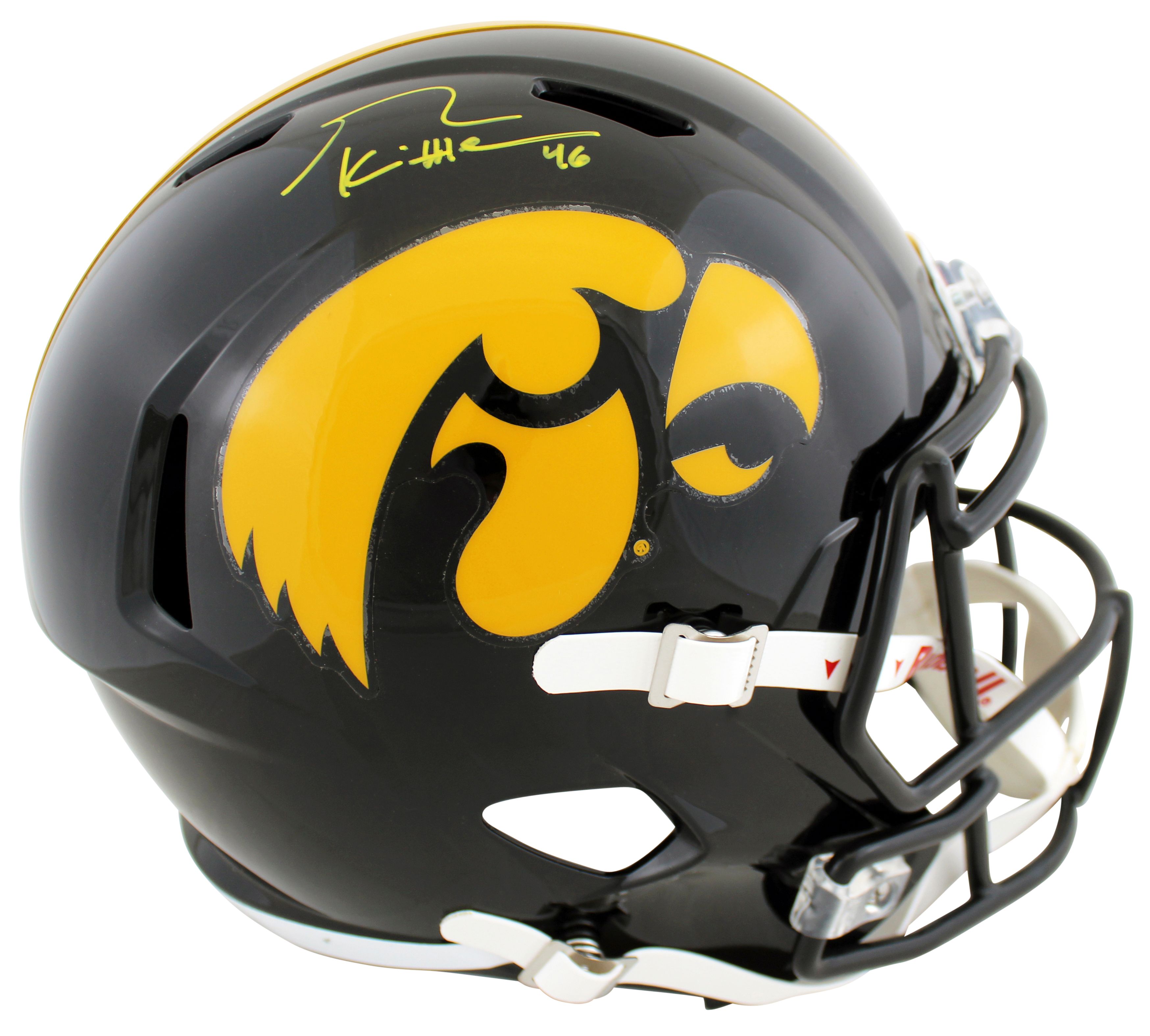George Kittle Signed Iowa Hawkeyes Full-Size Speed Helmet (Beckett) at PristineAuction.com George Kittle Signed Iowa Hawkeyes Full-Size Speed Helmet (Beckett) at PristineAuction.com