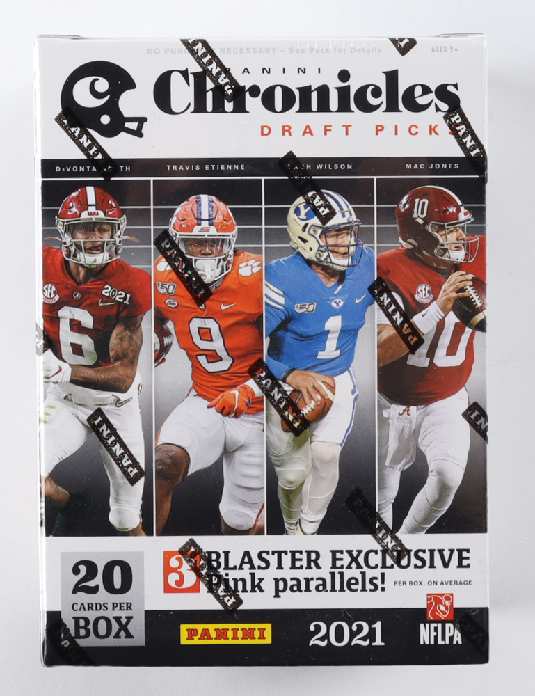 2021 Panini Chronicles Draft Picks Football Blaster Box with (4) Packs at PristineAuction.com 2021 Panini Chronicles Draft Picks Football Blaster Box with (4) Packs at PristineAuction.com