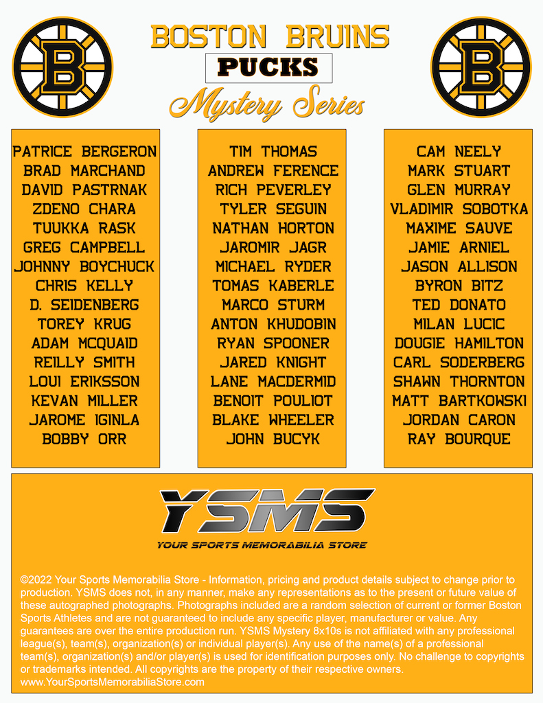 Boston Bruins Hockey Puck Mystery Series Mystery Box at PristineAuction.com Boston Bruins Hockey Puck Mystery Series Mystery Box at PristineAuction.com