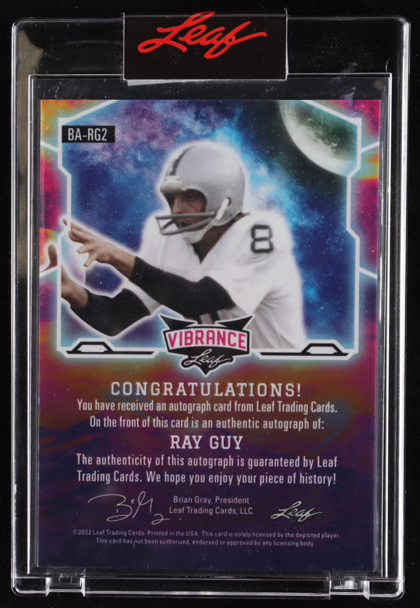 Ray Guy 2022 Leaf Crystal Vibrance AU #BARG2 at PristineAuction.com Ray Guy 2022 Leaf Crystal Vibrance AU #BARG2 at PristineAuction.com