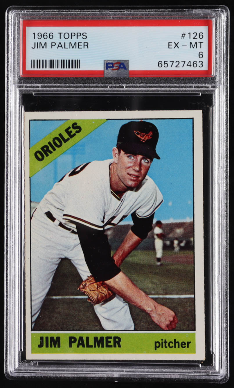 Jim Palmer 1966 Topps #126 RC (PSA 6) at PristineAuction.com Jim Palmer 1966 Topps #126 RC (PSA 6) at PristineAuction.com
