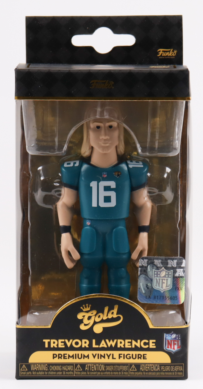Trevor Lawrence Jaguars Funko Gold Vinyl Figure at PristineAuction.com Trevor Lawrence Jaguars Funko Gold Vinyl Figure at PristineAuction.com