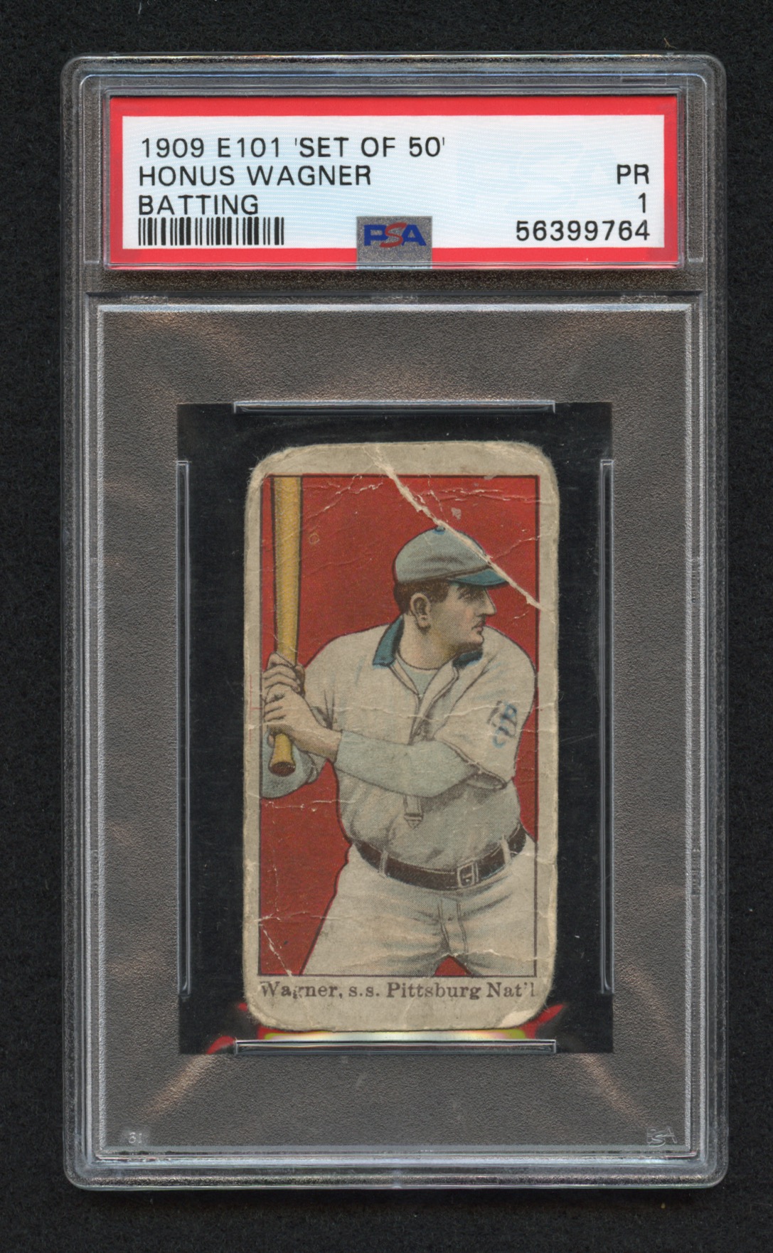 Honus Wagner 1909 E92-1 Dockman and Sons #37 Batting (PSA 1) at PristineAuction.com Honus Wagner 1909 E92-1 Dockman and Sons #37 Batting (PSA 1) at PristineAuction.com