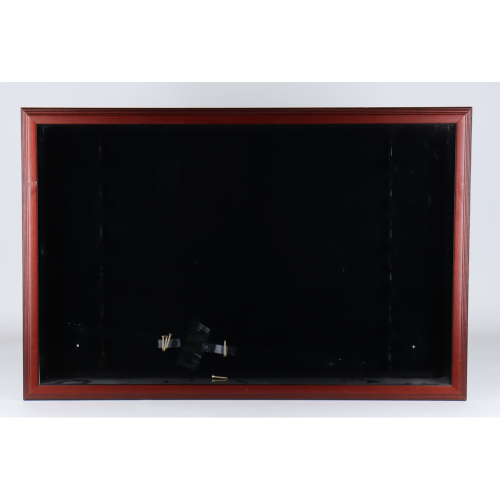 26x40 Custom Framed Baseball Bat Display Case Pristine Auction