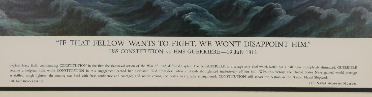 "USS Constitution vs. HMS Guerriere" 22x27 Custom Framed Print Display at PristineAuction.com "USS Constitution vs. HMS Guerriere" 22x27 Custom Framed Print Display at PristineAuction.com