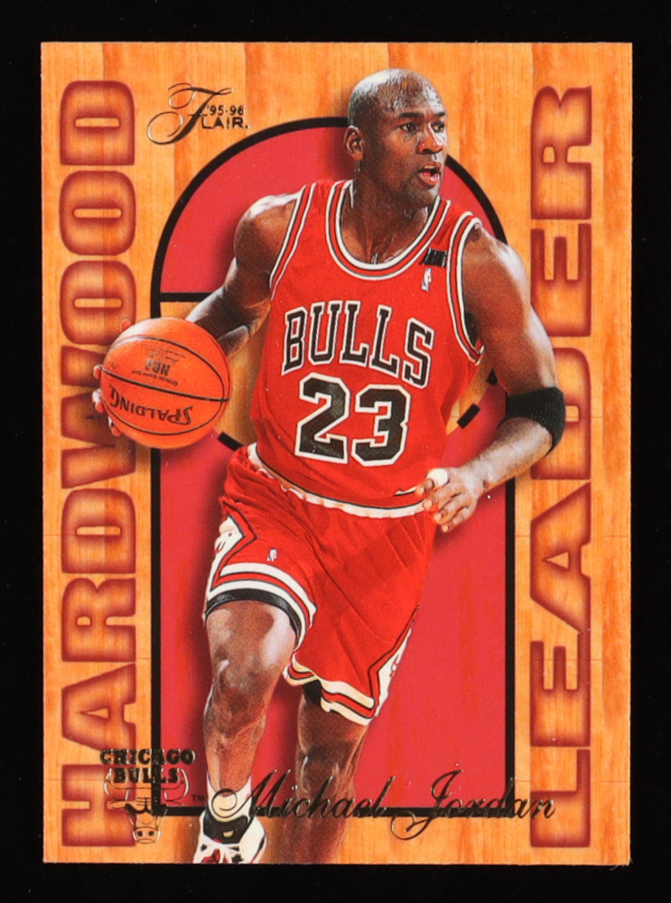 Michael Jordan 1995-96 Fleer Flair Hardwood Leaders #4 at PristineAuction.com Michael Jordan 1995-96 Fleer Flair Hardwood Leaders #4 at PristineAuction.com