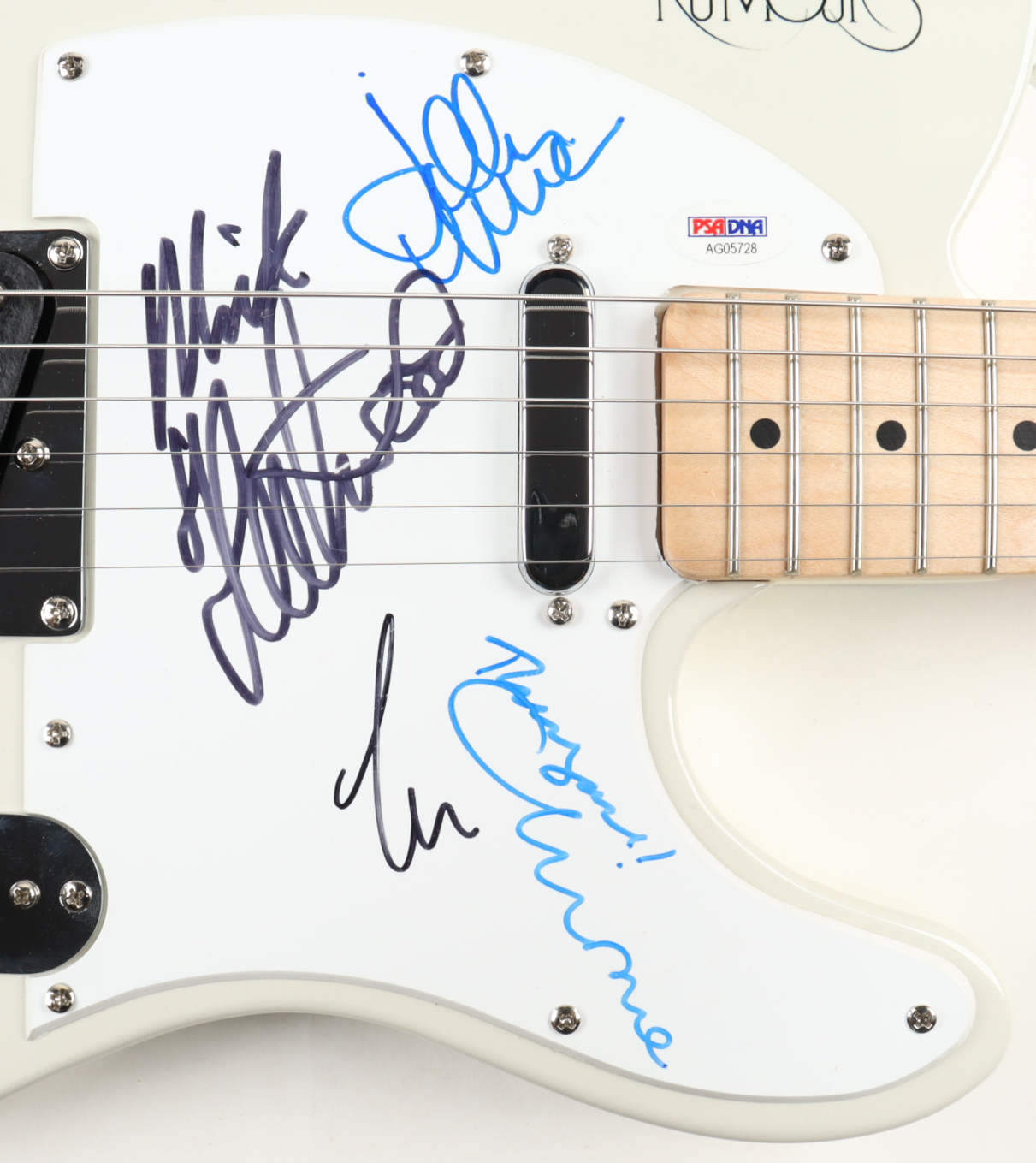 Mick Fleetwood, John McVie, Christine McVie, & Lindsey Buckingham Band-Signed "Rumors" 38.5" Electric Guitar (PSA) at PristineAuction.com Mick Fleetwood, John McVie, Christine McVie, & Lindsey Buckingham Band-Signed "Rumors" 38.5" Electric Guitar (PSA) at PristineAuction.com