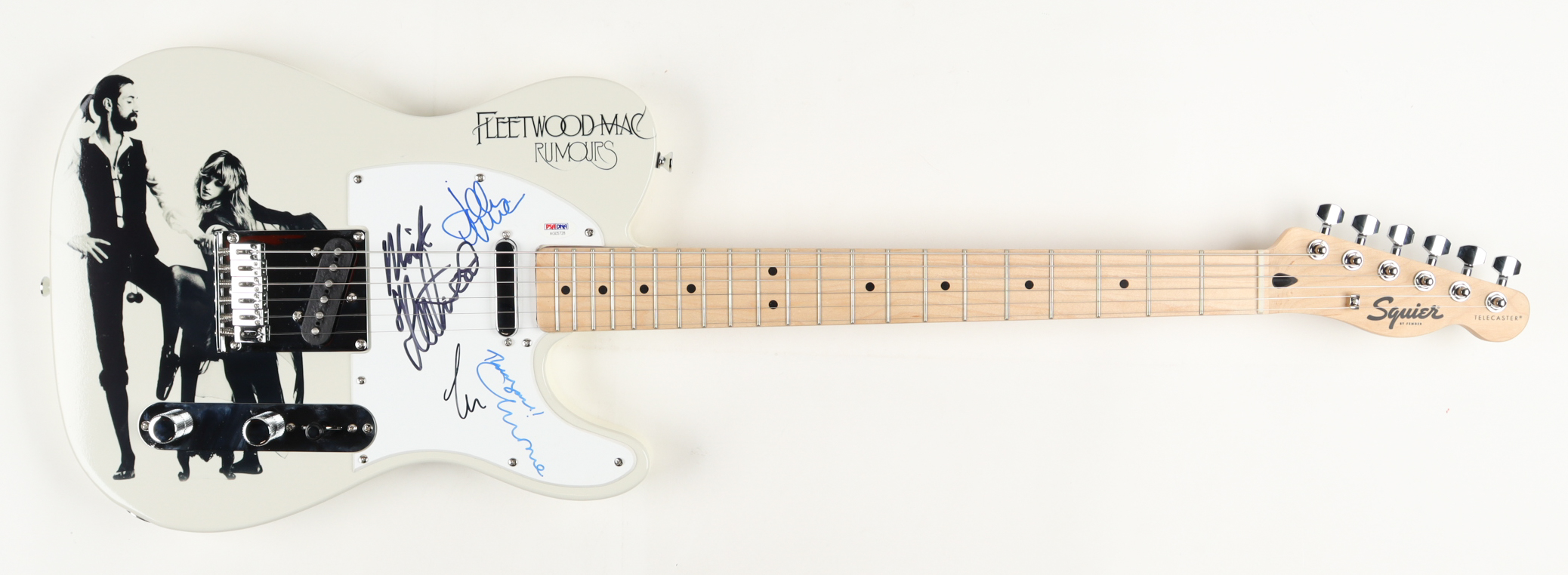 Mick Fleetwood, John McVie, Christine McVie, & Lindsey Buckingham Band-Signed "Rumors" 38.5" Electric Guitar (PSA) at PristineAuction.com Mick Fleetwood, John McVie, Christine McVie, & Lindsey Buckingham Band-Signed "Rumors" 38.5" Electric Guitar (PSA) at PristineAuction.com