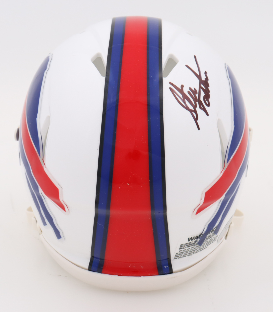 Steve Tasker Signed Bills Speed Mini Helmet (Beckett) at PristineAuction.com Steve Tasker Signed Bills Speed Mini Helmet (Beckett) at PristineAuction.com