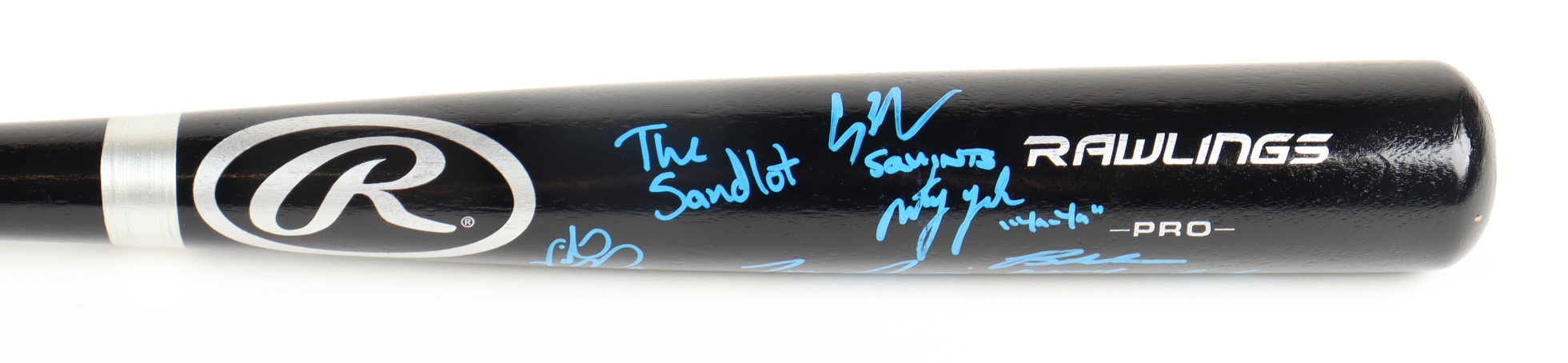 "The Sandlot" Rawlings Pro Baseball Bat Cast-Signed by (6) with Tom Guiry, Chauncey Leopardi, Marty York, Shane Obedzinski with (7) Inscriptions (Beckett) at PristineAuction.com "The Sandlot" Rawlings Pro Baseball Bat Cast-Signed by (6) with Tom Guiry, Chauncey Leopardi, Marty York, Shane Obedzinski with (7) Inscriptions (Beckett) at PristineAuction.com