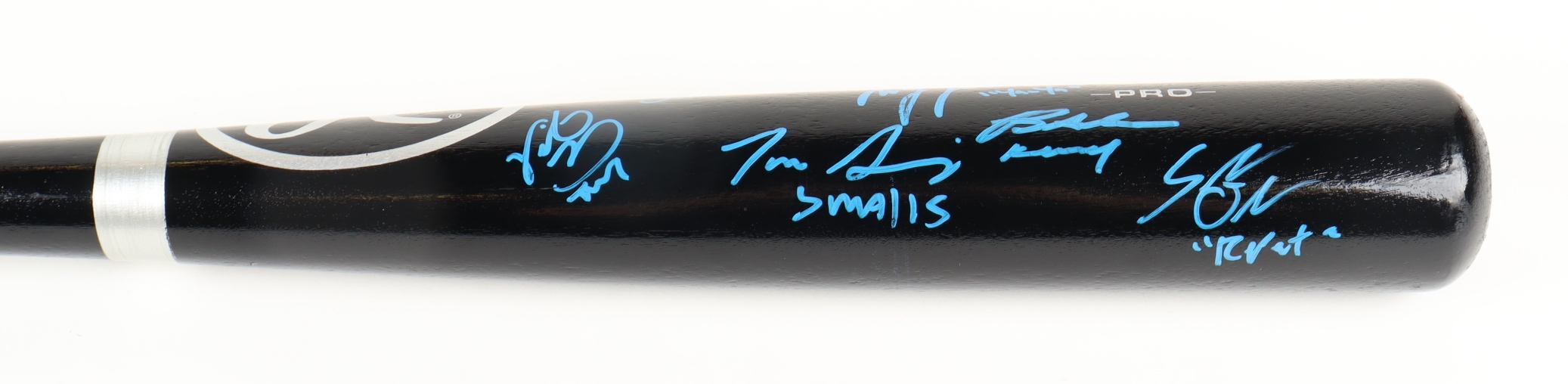 "The Sandlot" Rawlings Pro Baseball Bat Cast-Signed by (6) with Tom Guiry, Chauncey Leopardi, Marty York, Shane Obedzinski with (7) Inscriptions (Beckett) at PristineAuction.com "The Sandlot" Rawlings Pro Baseball Bat Cast-Signed by (6) with Tom Guiry, Chauncey Leopardi, Marty York, Shane Obedzinski with (7) Inscriptions (Beckett) at PristineAuction.com