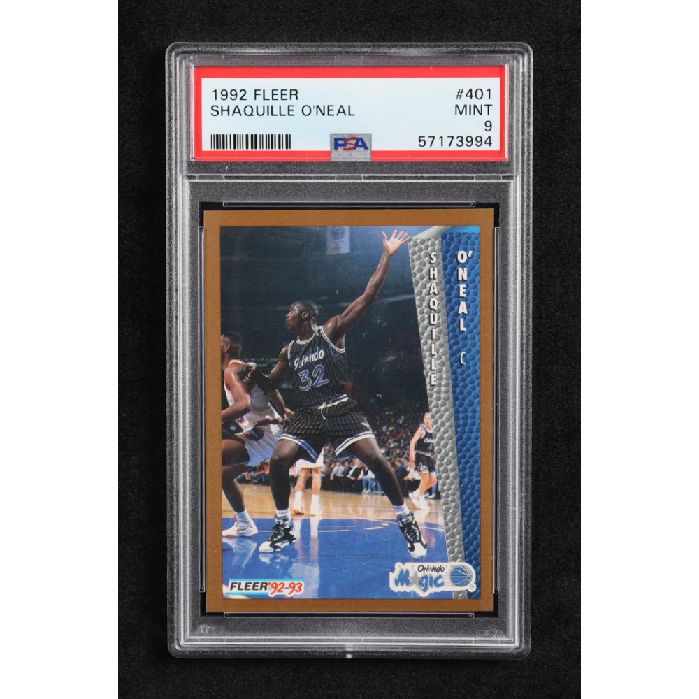 Shaquille O'Neal 1992-93 Fleer #401 RC (PSA 9) | Pristine Auction