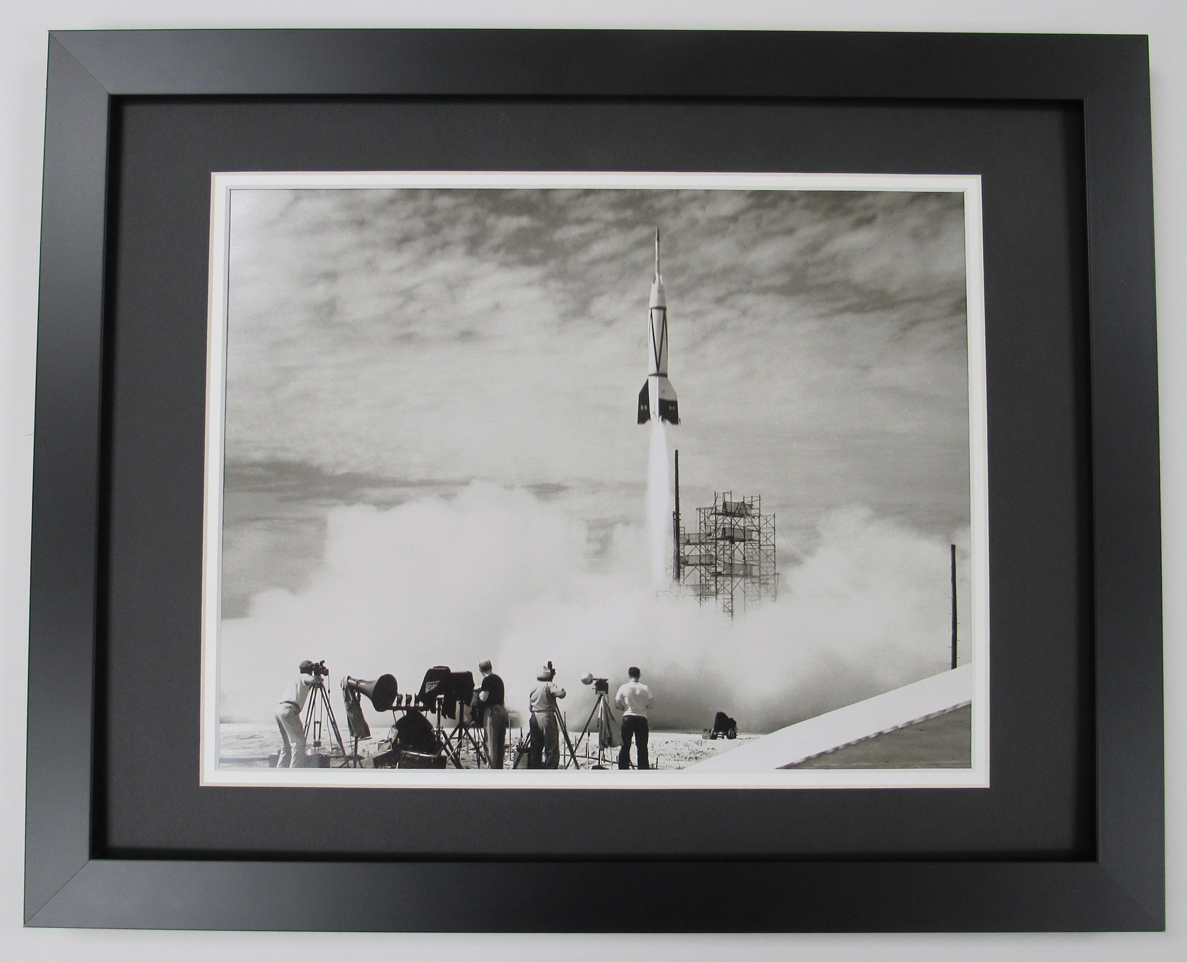 NASA's First Rocket Launch Custom Framed Photo at PristineAuction.com NASA's First Rocket Launch Custom Framed Photo at PristineAuction.com