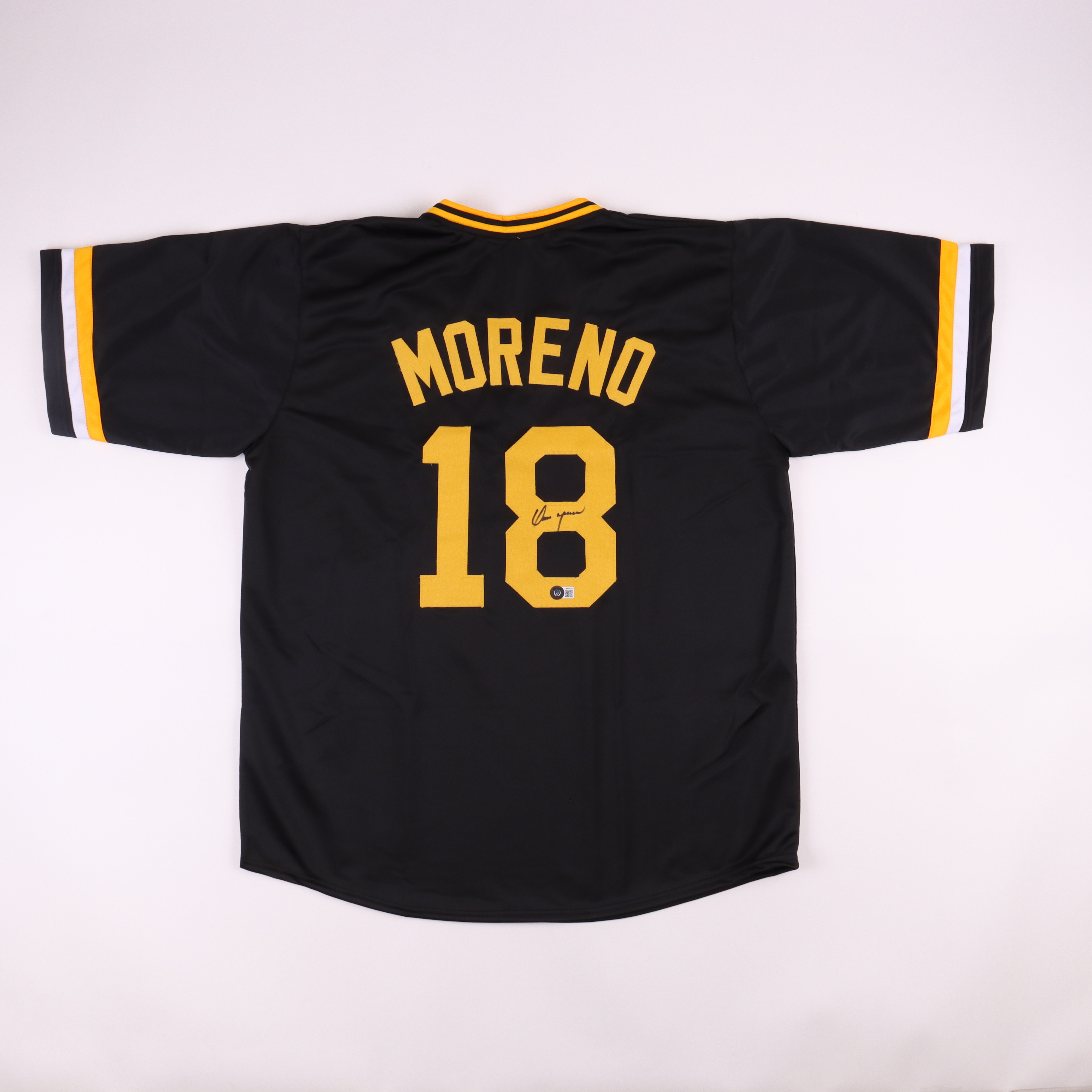 Omar Moreno Signed Jersey (Beckett) at PristineAuction.com Omar Moreno Signed Jersey (Beckett) at PristineAuction.com
