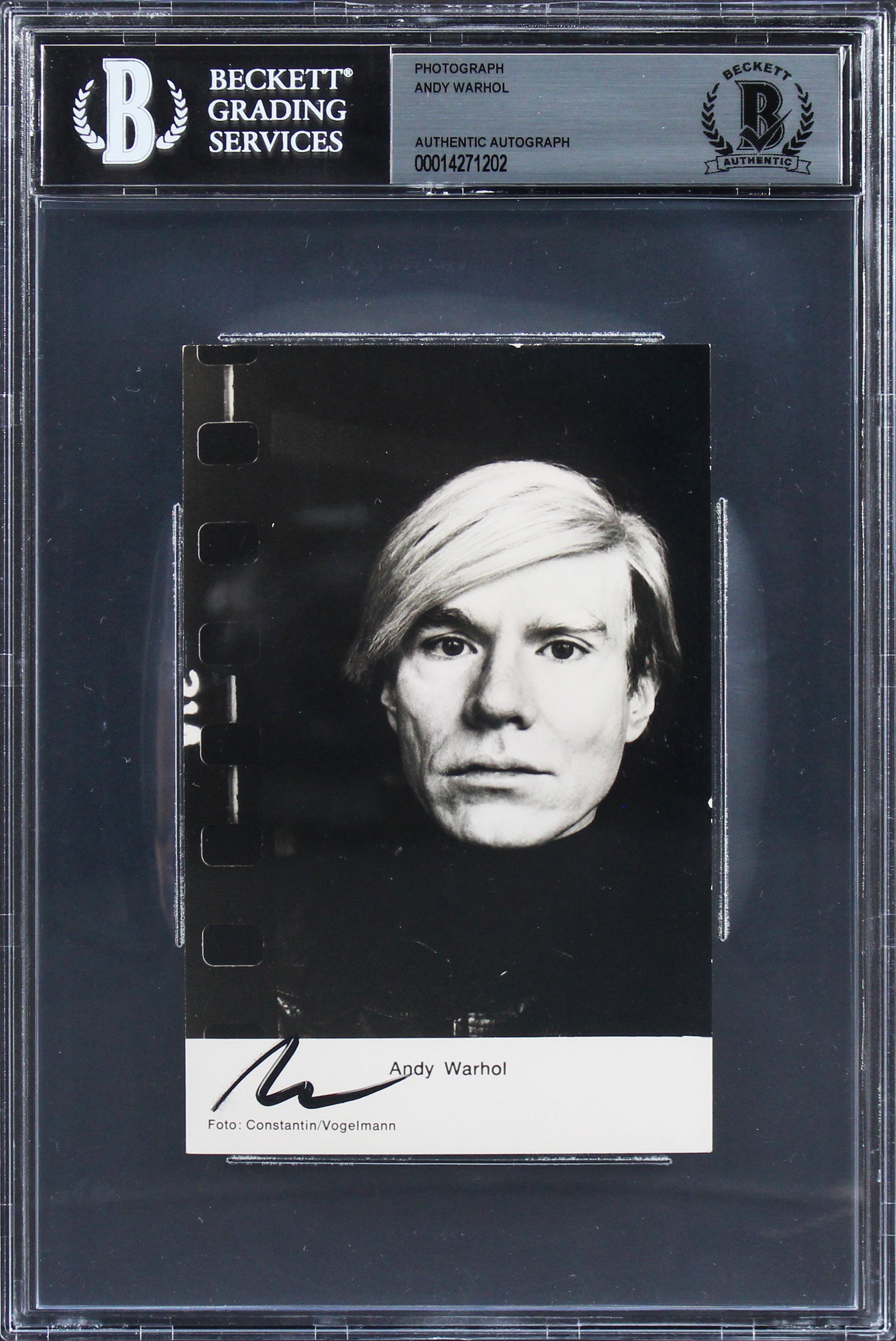 Andy Warhol Signed 3.5x5.5 Postcard (Beckett) at PristineAuction.com Andy Warhol Signed 3.5x5.5 Postcard (Beckett) at PristineAuction.com