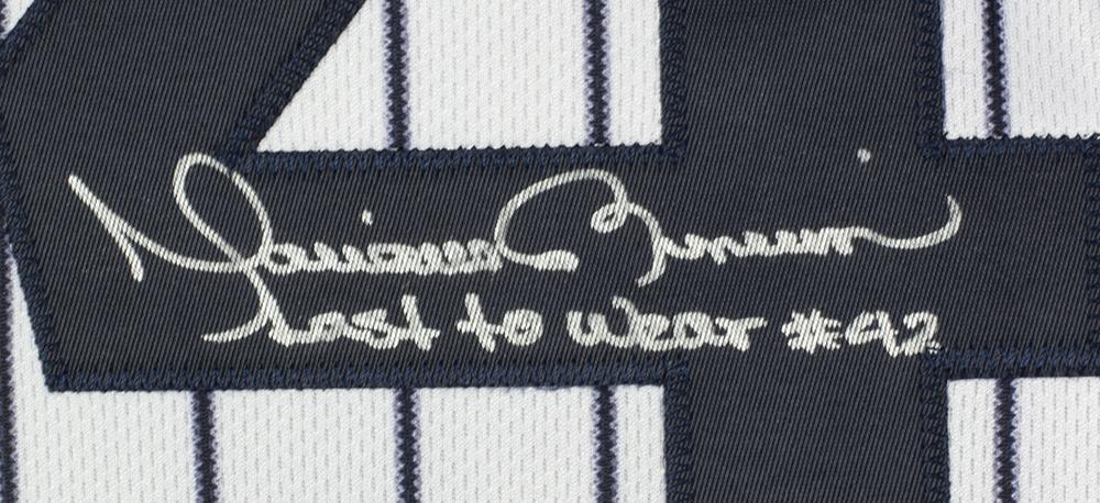 Mariano Rivera Signed Yankees Jersey Inscribed "Last To Wear 42" (JSA) at PristineAuction.com Mariano Rivera Signed Yankees Jersey Inscribed "Last To Wear 42" (JSA) at PristineAuction.com