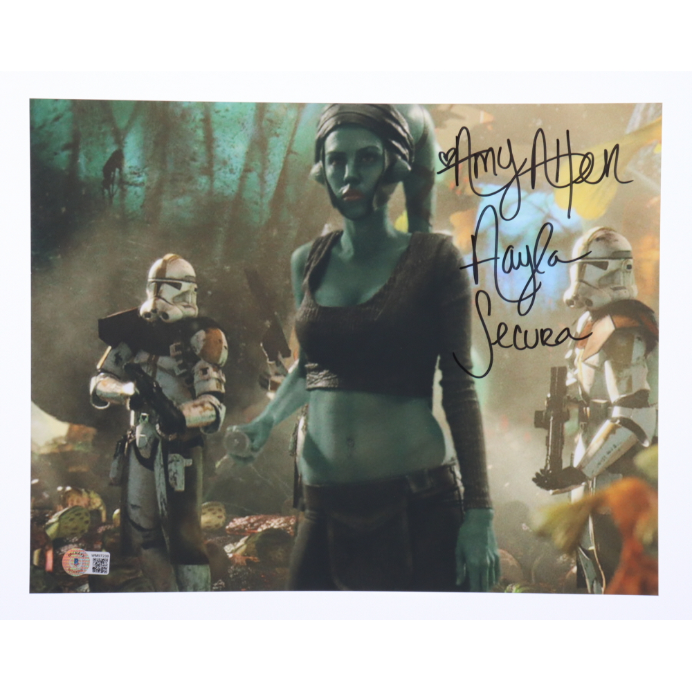 Amy Allen Signed Star Wars Episode Ii Attack Of The Clones 11x14 Photo Inscribed yla Secura Beckett Pristine Auction