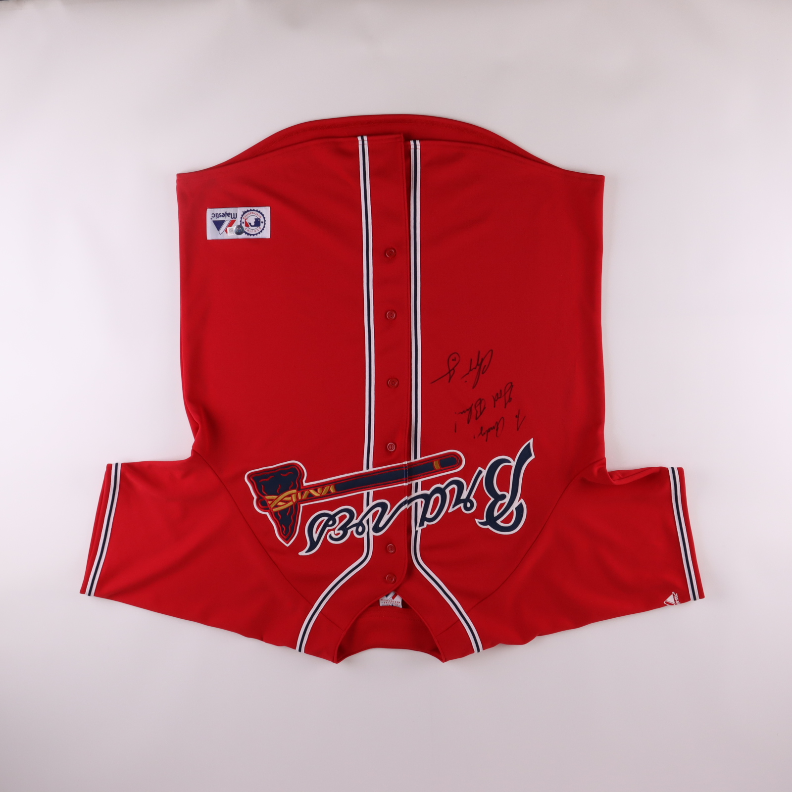 Chipper Jones Signed Braves Jersey Inscribed "God Bless!" (Beckett) at PristineAuction.com Chipper Jones Signed Braves Jersey Inscribed "God Bless!" (Beckett) at PristineAuction.com