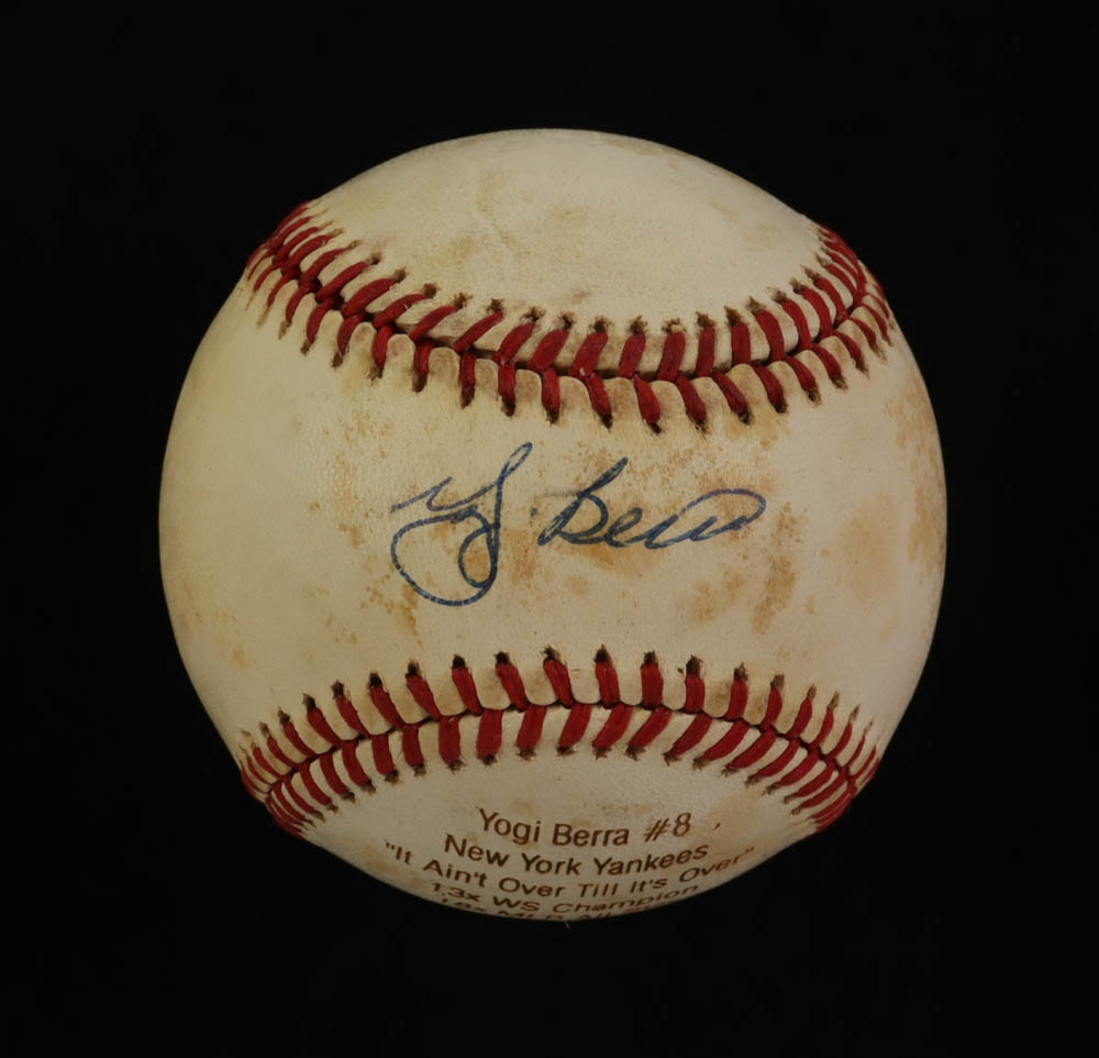 Yogi Berra Signed LE OAL Stat Engraved Baseball (JSA) at PristineAuction.com Yogi Berra Signed LE OAL Stat Engraved Baseball (JSA) at PristineAuction.com
