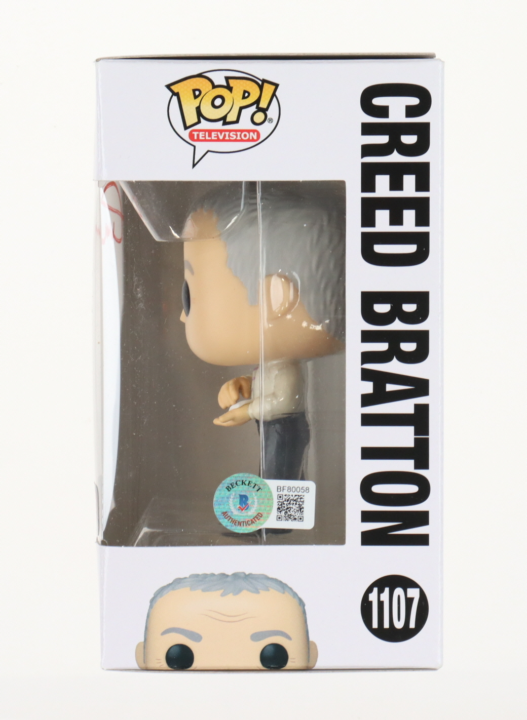 Creed Bratton Signed Pop! Television "The Office" #1107 Creed Bratton Funko Pop! Vinyl Figure (Beckett) at PristineAuction.com Creed Bratton Signed Pop! Television "The Office" #1107 Creed Bratton Funko Pop! Vinyl Figure (Beckett) at PristineAuction.com