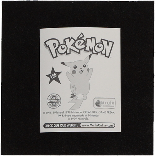 Mewtwo 1999 Pokemon Album Stickers #150 at PristineAuction.com Mewtwo 1999 Pokemon Album Stickers #150 at PristineAuction.com
